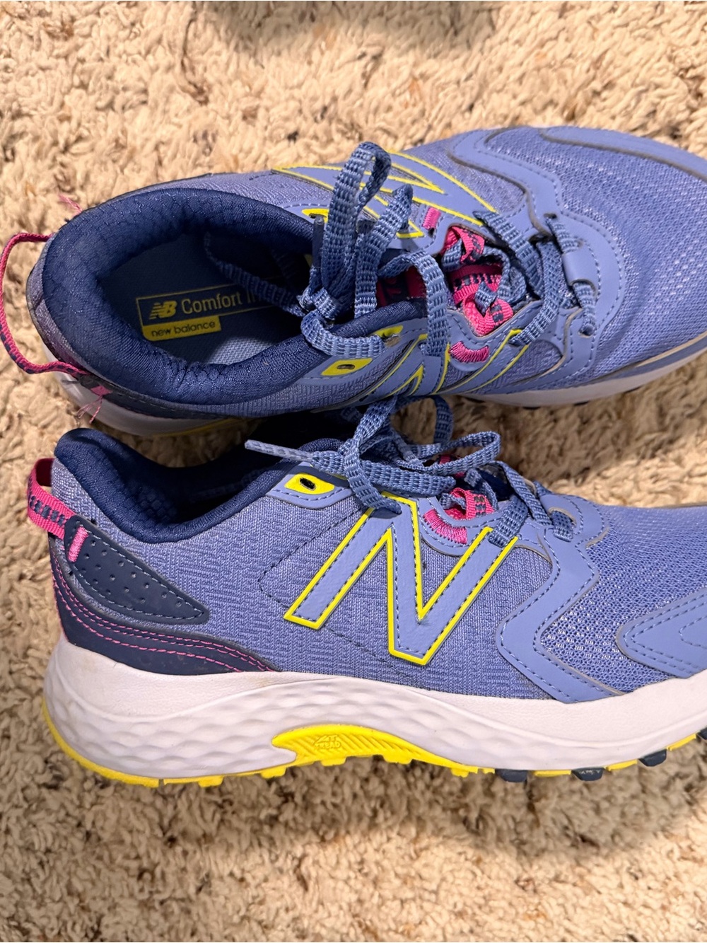 New Balance Lavender and Yellow Lightweight Trainer